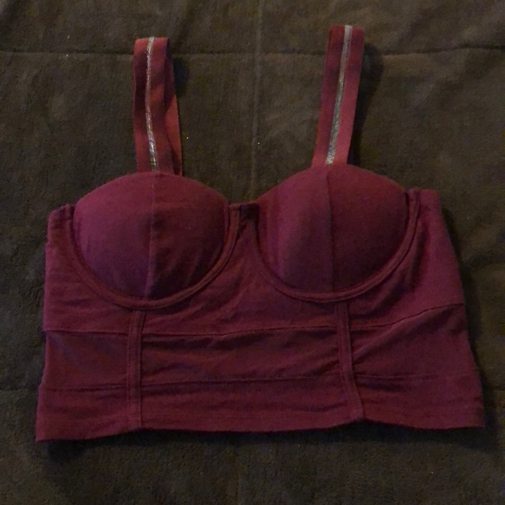 Burgundy Crop Top